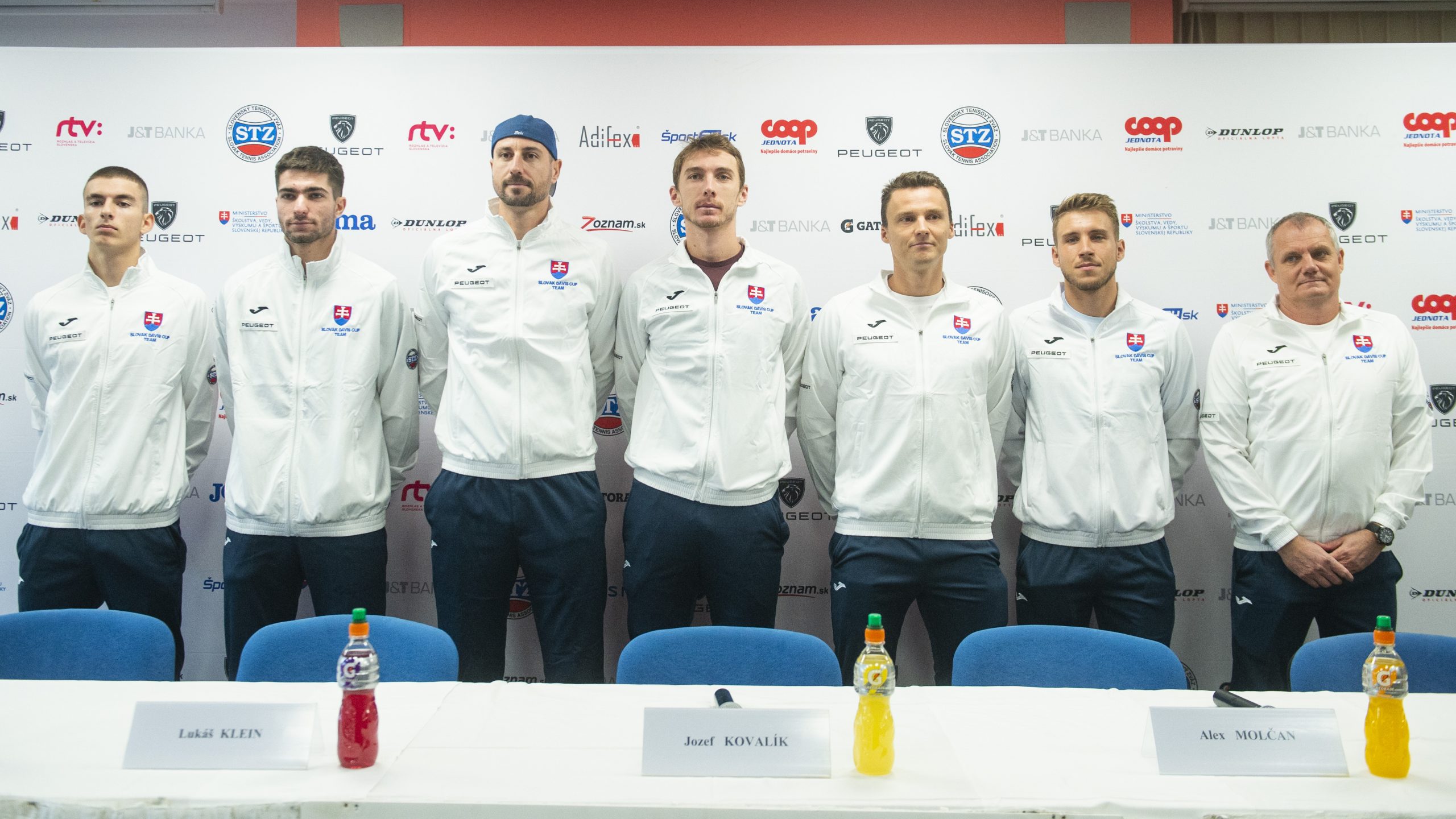 Slovensko, Davis Cup, Peter Benjamín Privara, Lukáš Pokorný, Igor Zelenay, Lukáš Klein, Jozef Kovalík, Alex Molčan, Tibor Tóth
