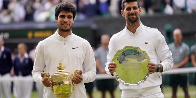 Carlos Alcaraz, Novak Djokovič, Trofeje, Wimbledon 2023, Finále