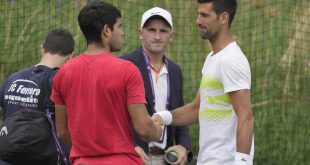 Carlos Alcaraz, Novak Djokovič, Wimbledon 2023, Tréning