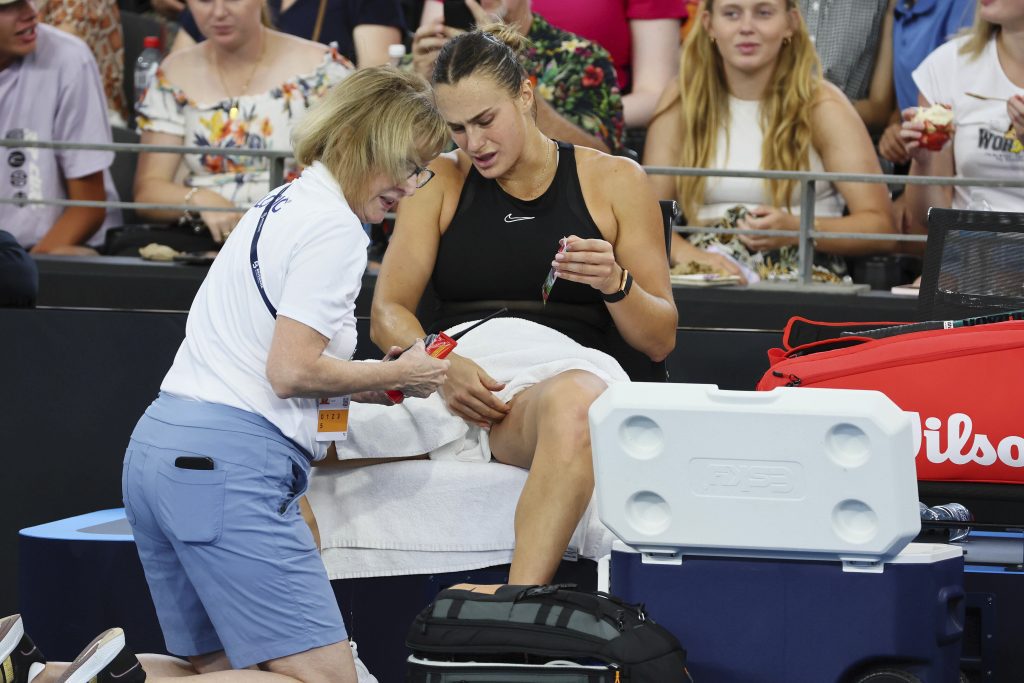 Aryna Sabalenková, WTA Brisbane, Ošetrovanie