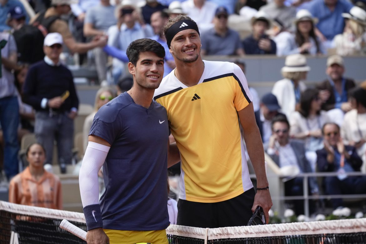 Carlos Alcaraz, Alexander Zverev, Paríž, Roland Garros 2024