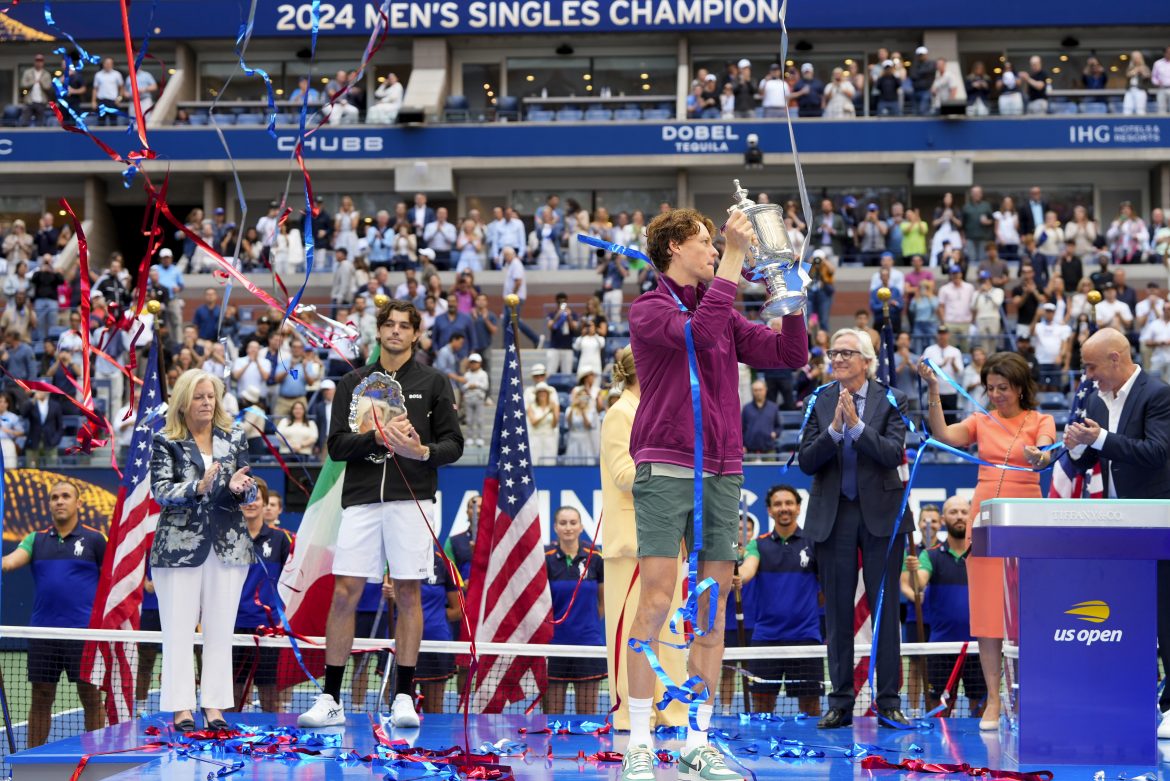 Taylor Fritz, Jannik Sinner, Trofeje, Finále, US Open 2024, New York