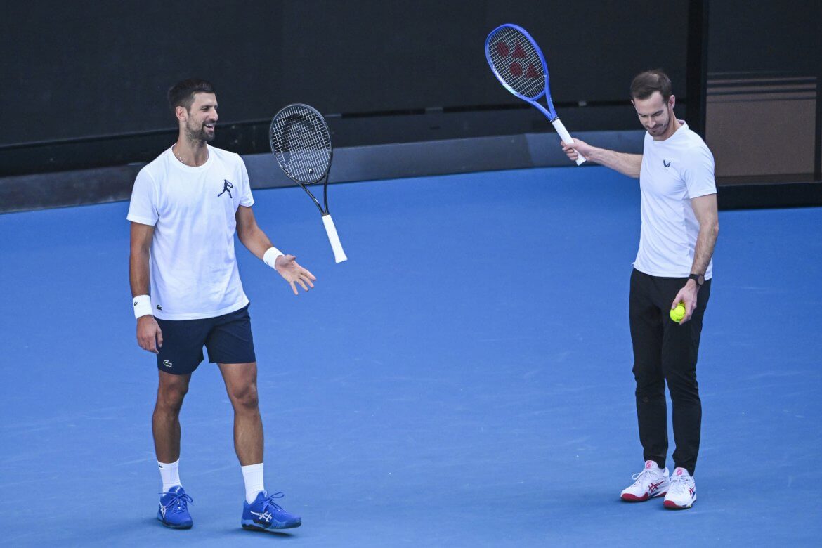 Andy Murray, Novak Djokovič, Australian Open, Melbourne, Tréning
