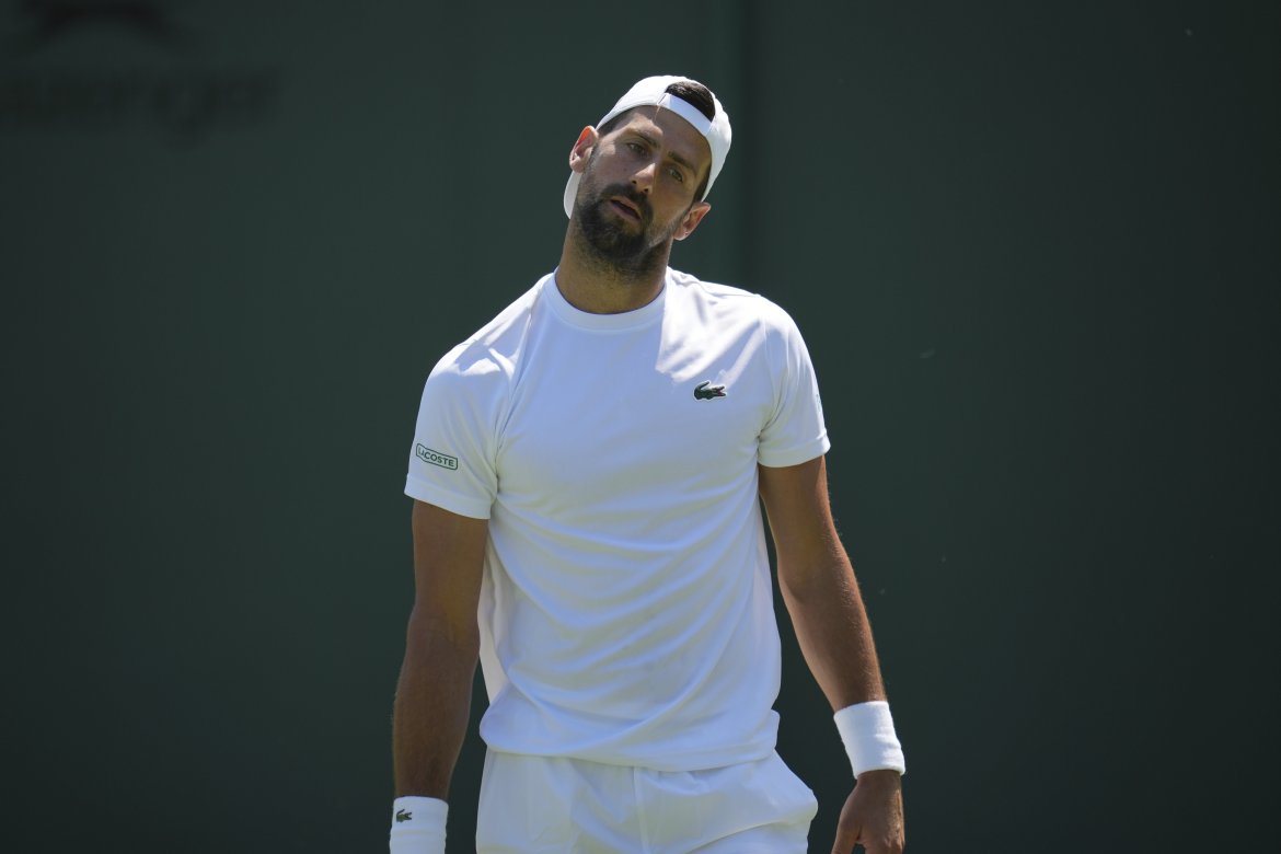 Novak Djokovič, Wimbledon 2025, Tréning