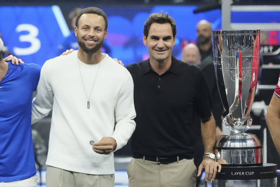 Stephen Curry, Roger Federer, Laver Cup 2025