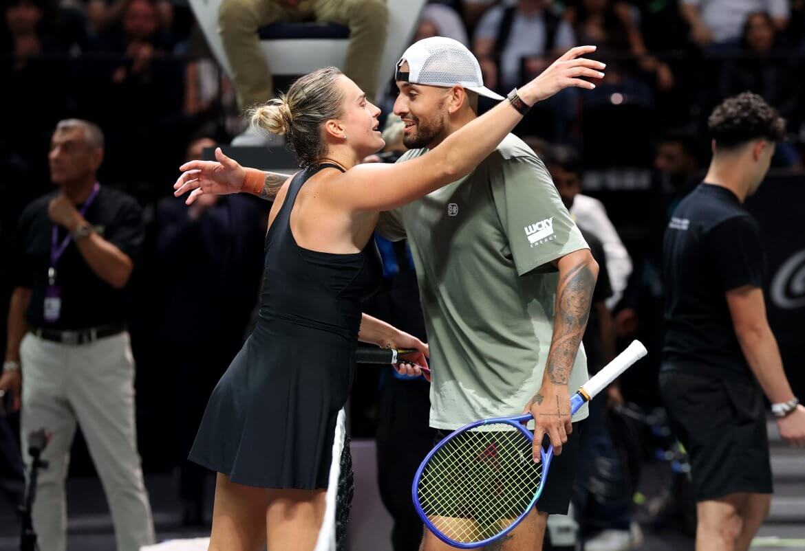 Aryna Sabalenková, Nick Kyrgios, Súboj pohlaví, Dubaj