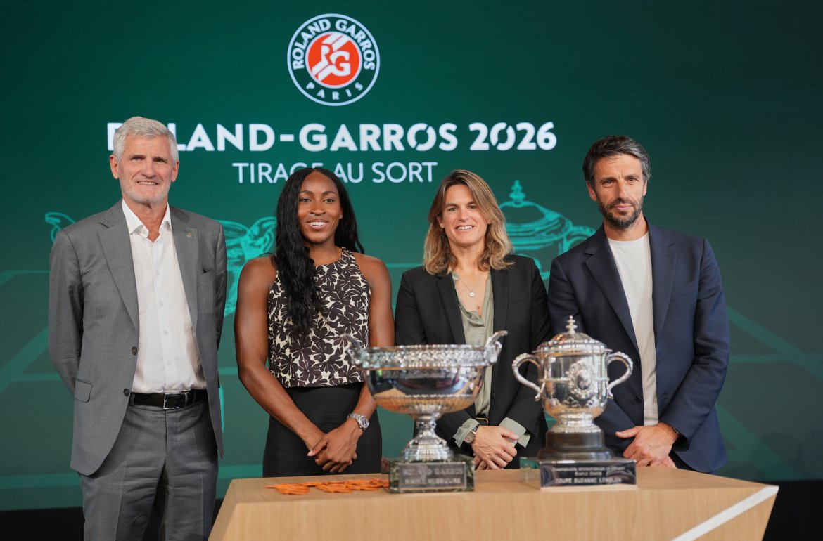 Gilles Moretton, Coco Gauffová, Roland Garros 2026, Žreb, Amelie Mauresmová, Tony Estanguet