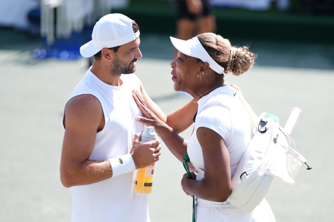 Grigor Dimitrov, Serena Williamsová, Wimbledon 2026, Tréning
